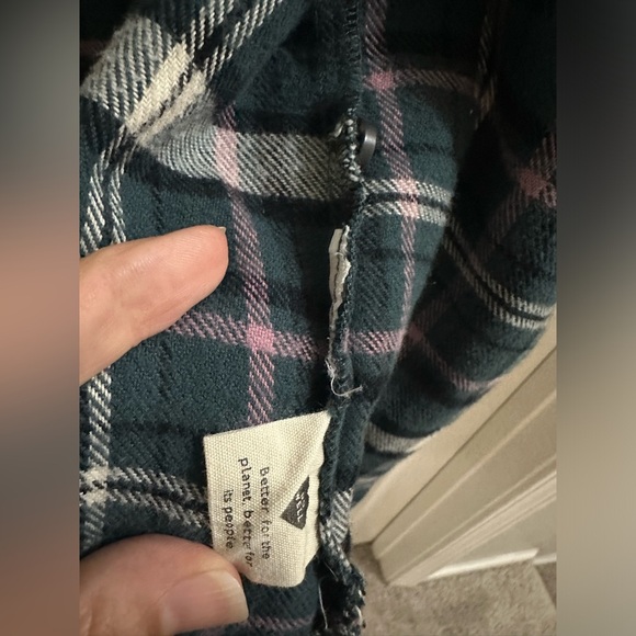 Madewell Flannel Classic Ex-Boyfriend Shirt in Baywood Plaid size medium - Picture 3 of 6